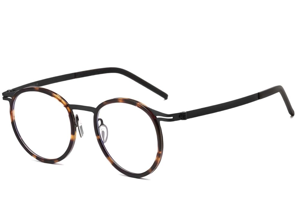 Ovale Schildpatt-Titanbrille #BS1913-0265