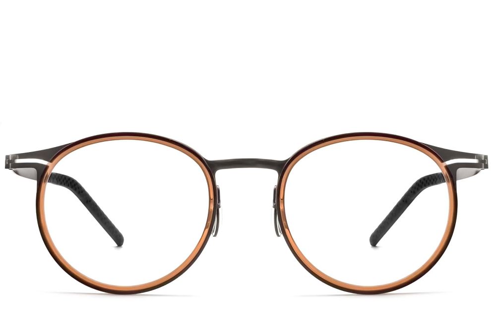 Ovale braune Titanbrille #BS1913-0266