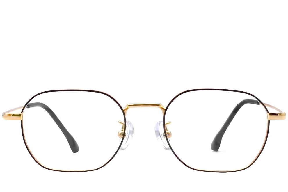 Gafas geométricas de titanio negro #BS1913-0276