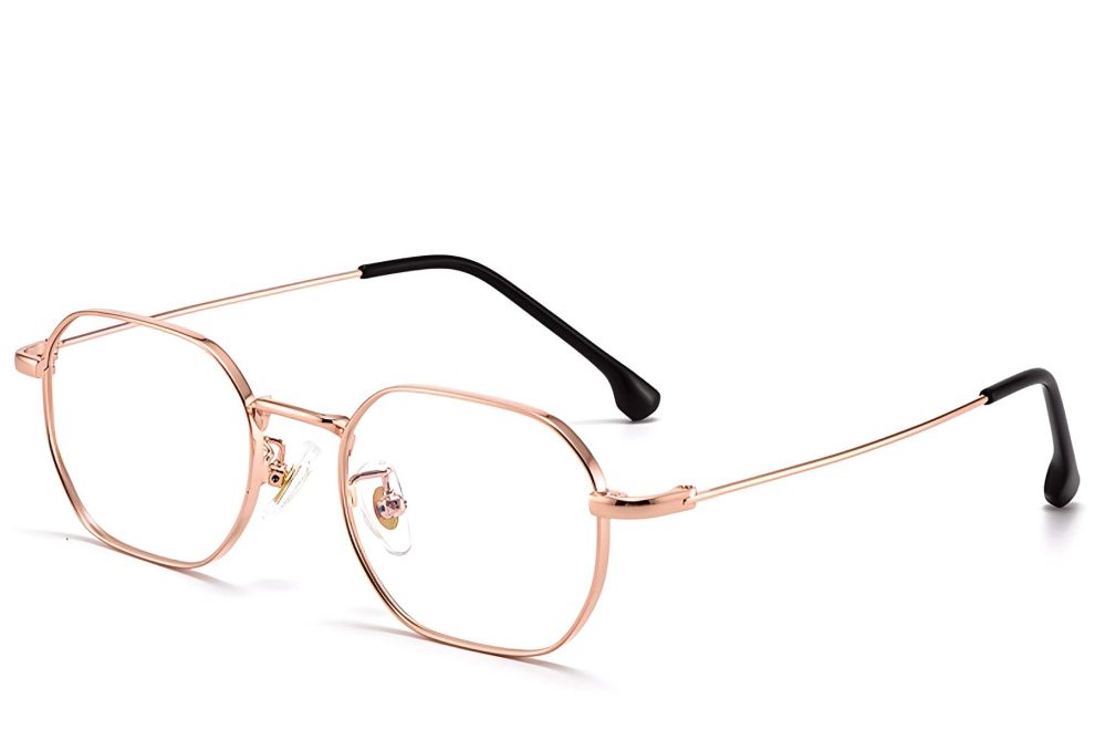 Gafas geométricas de titanio rosa #BS1913-0279