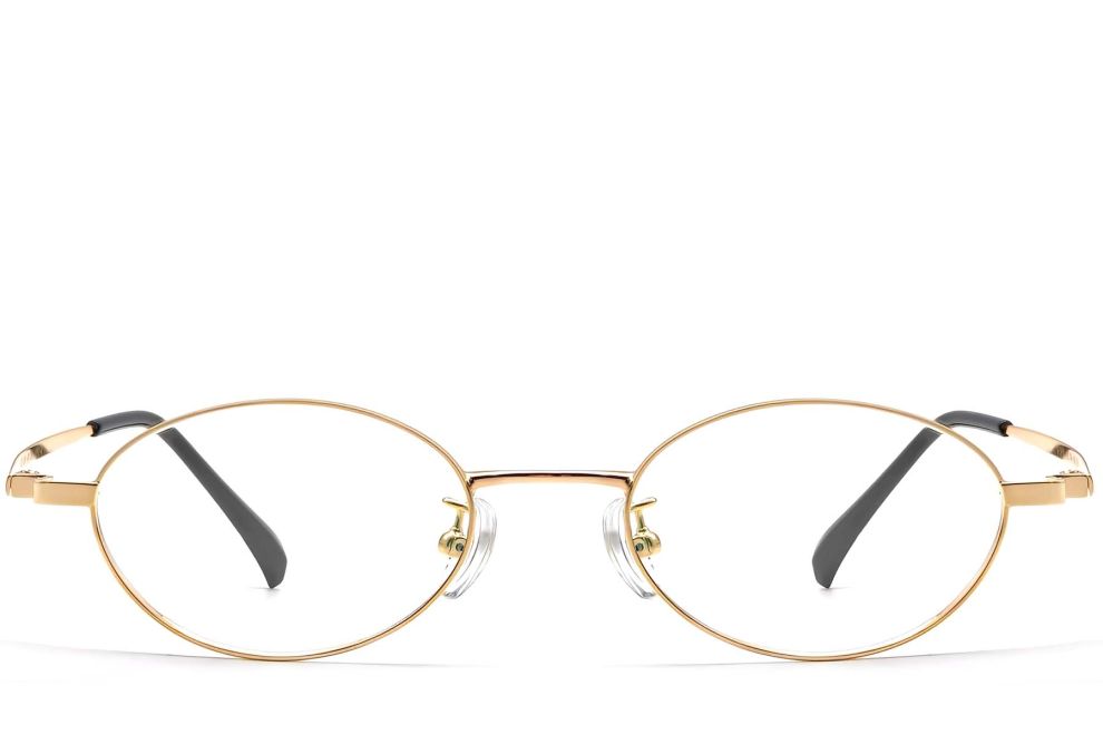 Ovale goldene Titanbrille #BS1913-0280