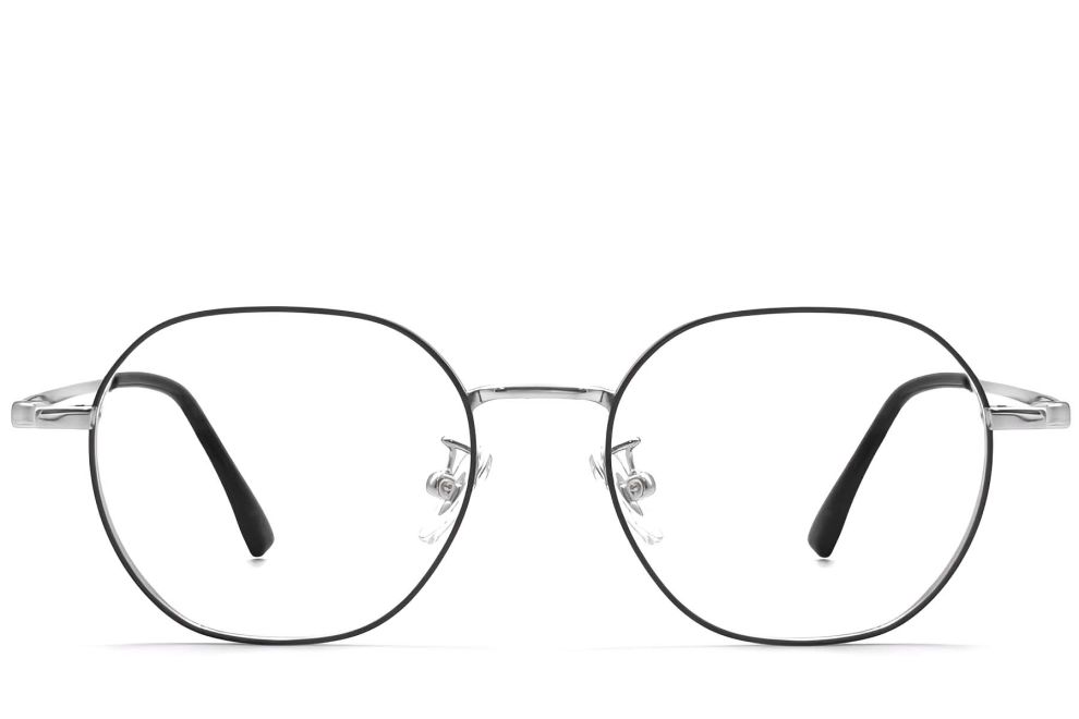 Gafas geométricas de titanio negro #BS1913-0289