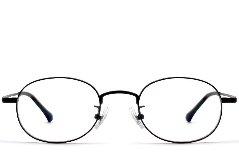 Gafas ovaladas de titanio negro #BS1913-0292