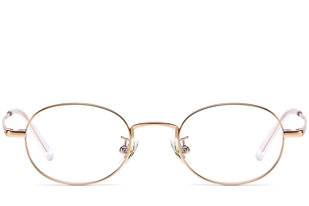 Ovale goldene Titanbrille #BS1913-0293