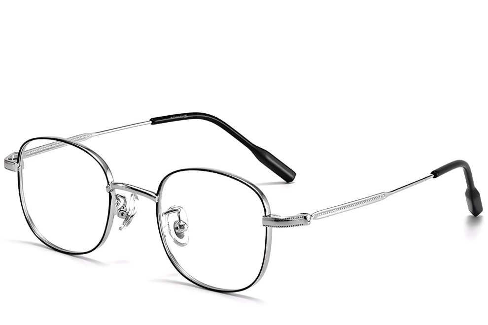 Ovale schwarze Titanbrille #BS1913-0297