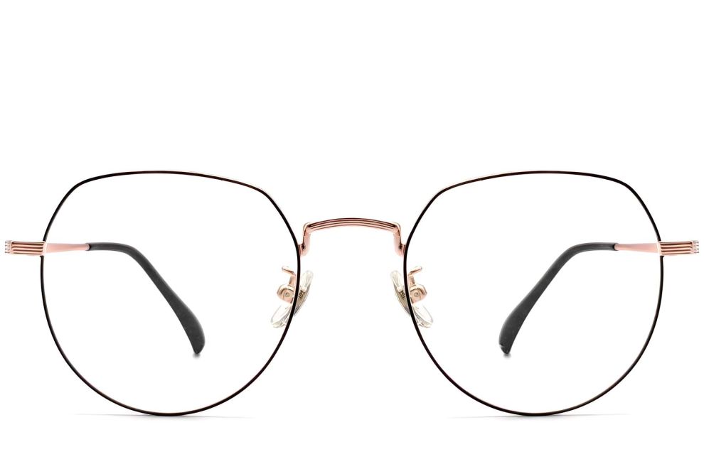 Geometrische schwarze Titanbrille #BS1913-0301