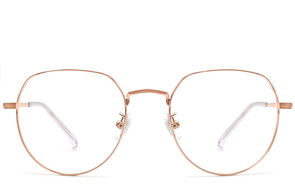 Geometrische rosa Titanbrille #BS1913-0305