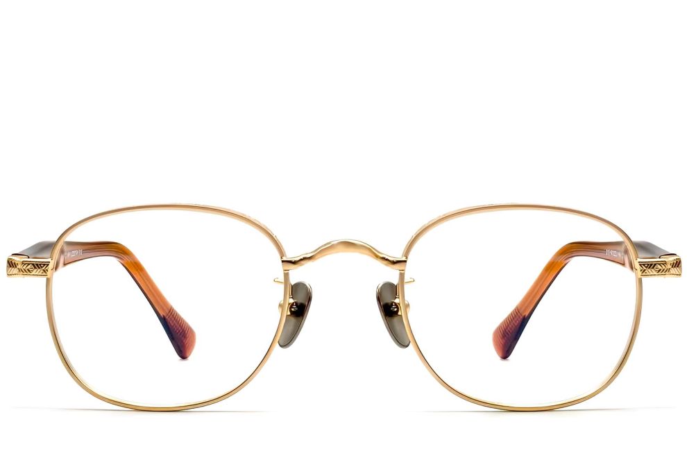 Ovale goldene Titanbrille #BS1913-0306