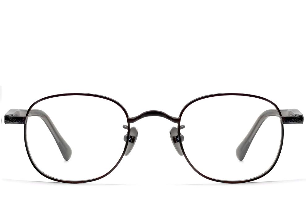 Ovale schwarze Titanbrille #BS1913-0307
