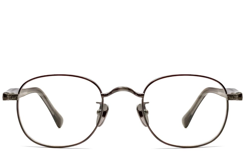 Gafas de titanio gris ovaladas #BS1913-0309
