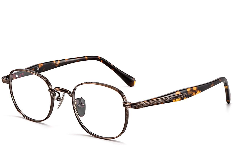 Gafas ovaladas de cobre y titanio #BS1913-0310