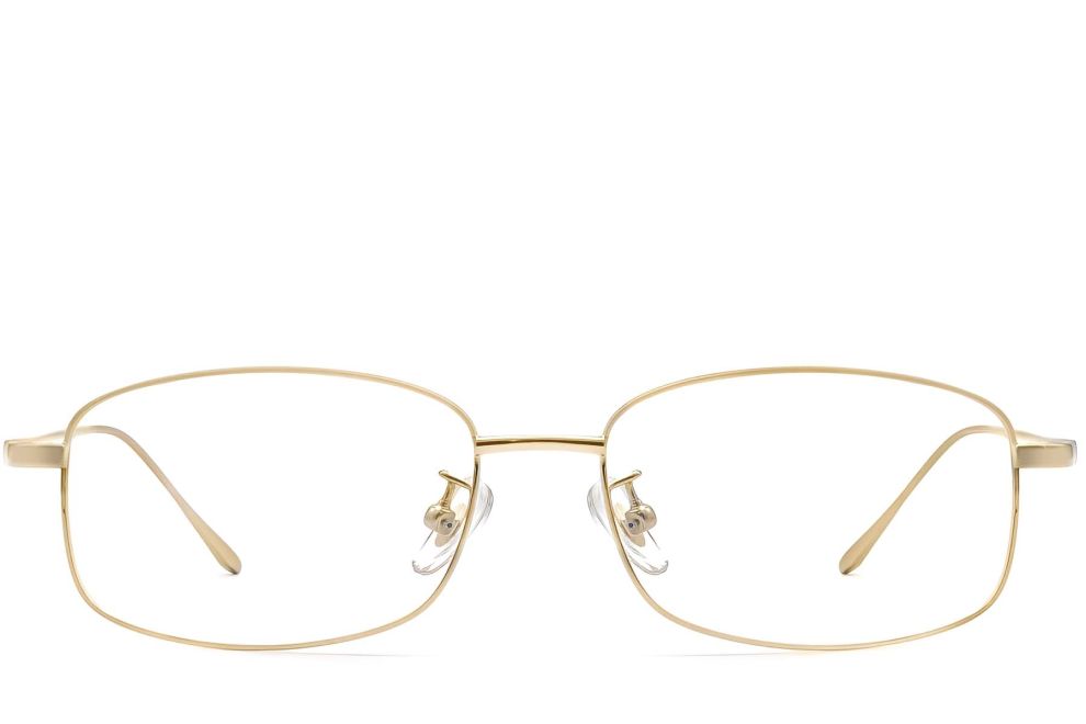 Rectangular Golden Titanium Glasses #BS1913-0312