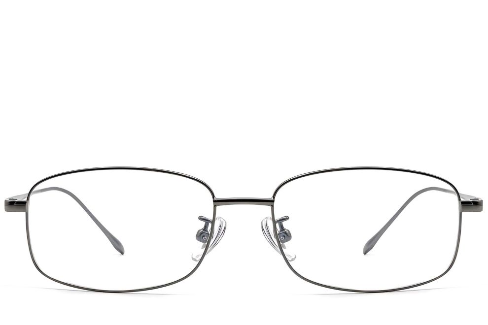Gafas rectangulares de titanio gris #BS1913-0315