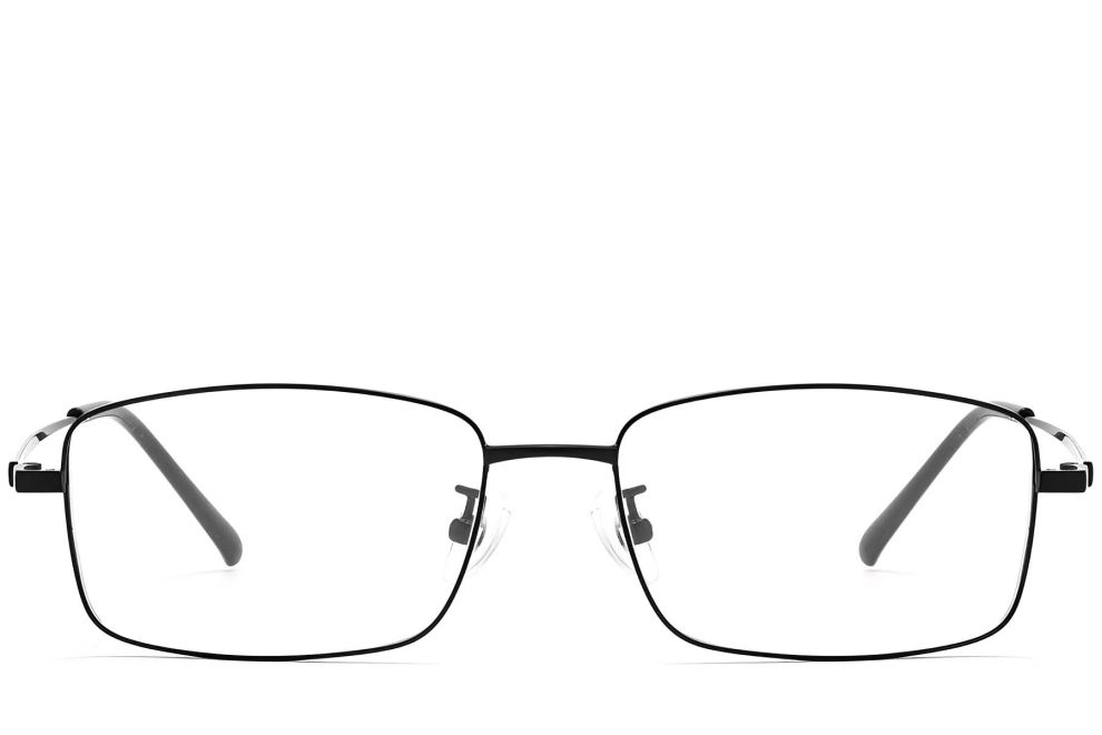 Gafas rectangulares de titanio negro #BS1913-0317