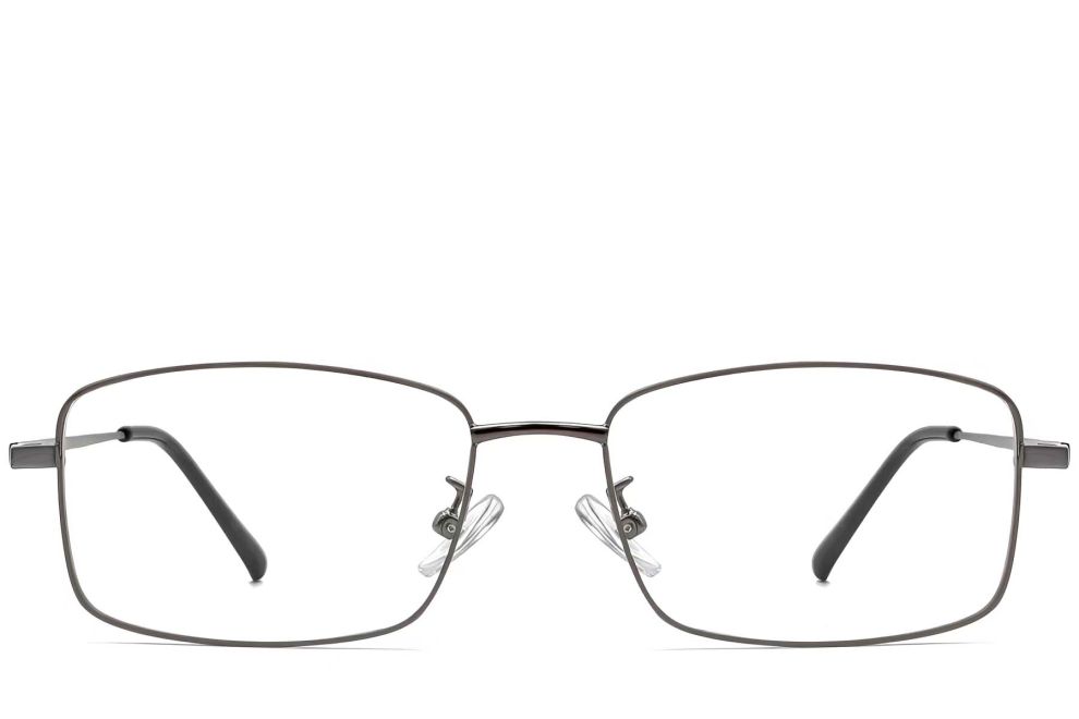 Gafas rectangulares de titanio gris #BS1913-0319