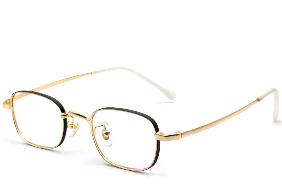 Gafas ovaladas de titanio dorado #BS1913-0320