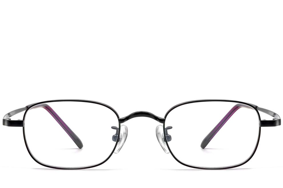 Gafas ovaladas de titanio negro #BS1913-0321