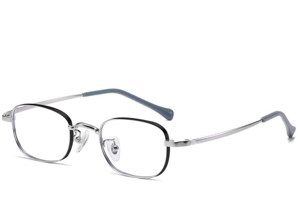 Gafas ovaladas de titanio negro #BS1913-0323