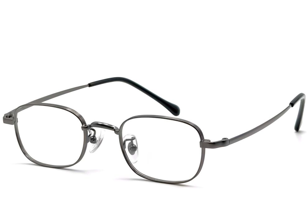 Ovale graue Titanbrille #BS1913-0324