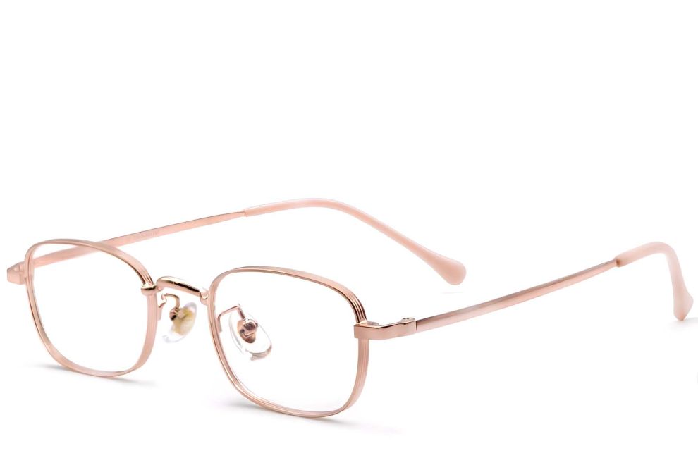 Gafas ovaladas de titanio rosa #BS1913-0325