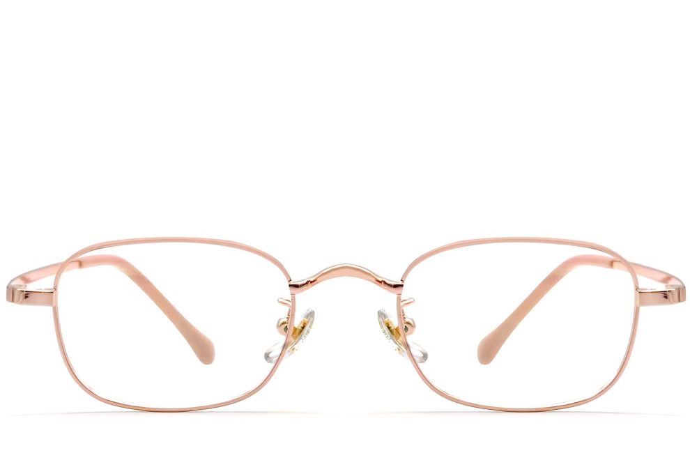 Gafas ovaladas de titanio rosa #BS1913-0325