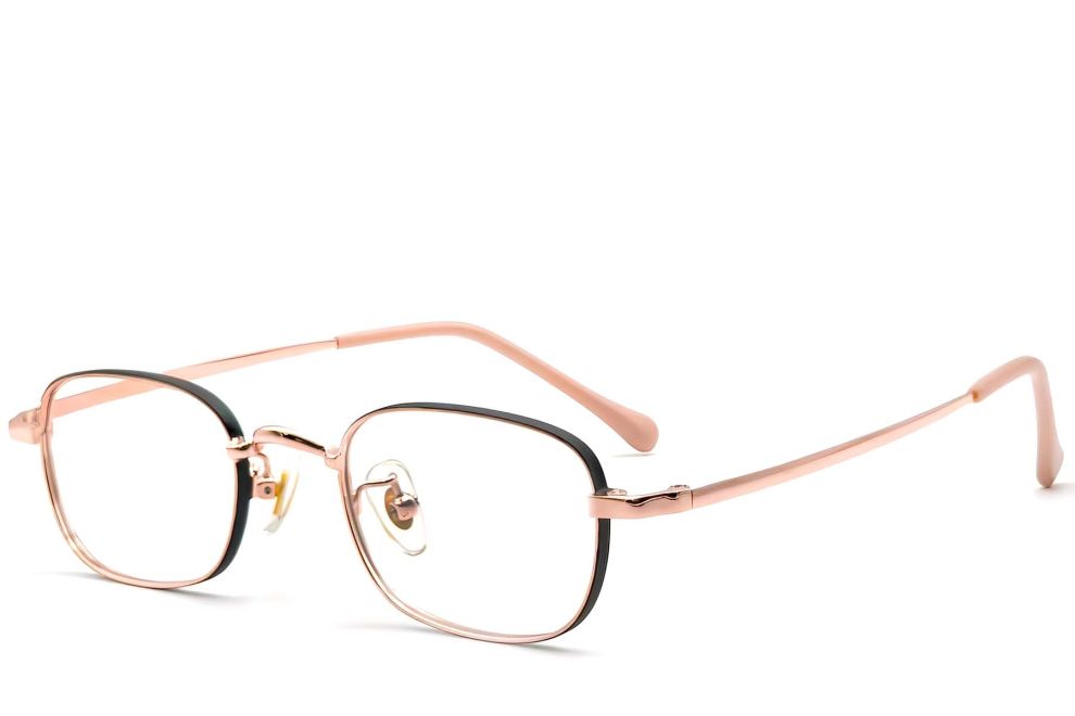 Ovale schwarze Titanbrille #BS1913-0326