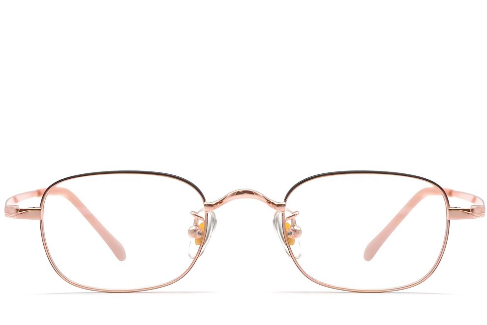 Gafas ovaladas de titanio negro #BS1913-0326