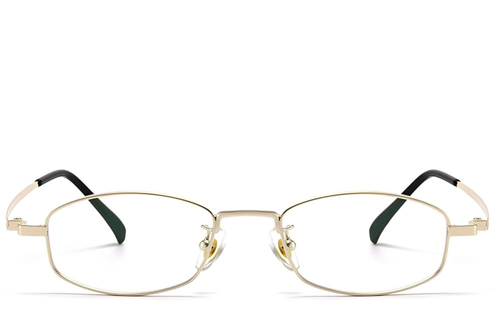 Ovale goldene Titanbrille #BS1913-0329
