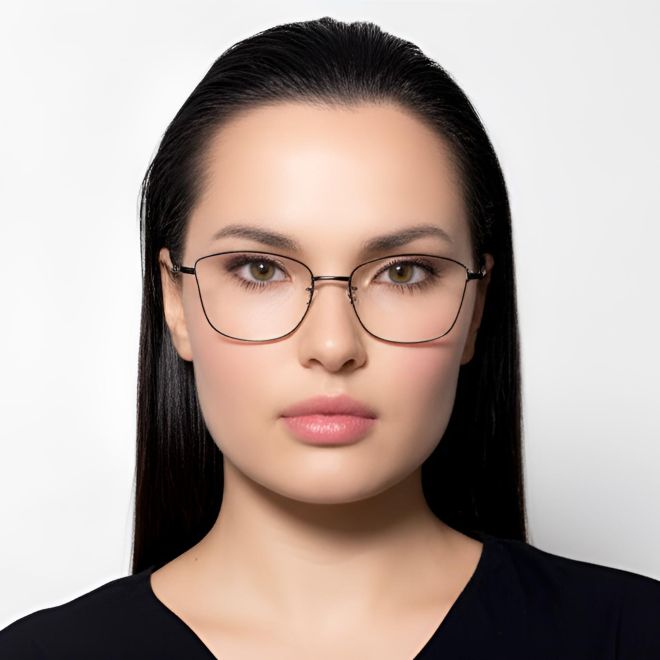 Gafas de metal negro con forma de mariposa #BS1924-0013