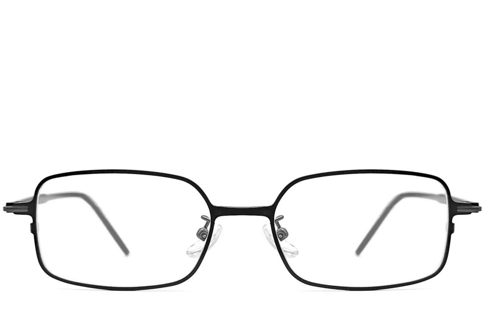 Rectangular Black Metal Glasses #BS1924-0018