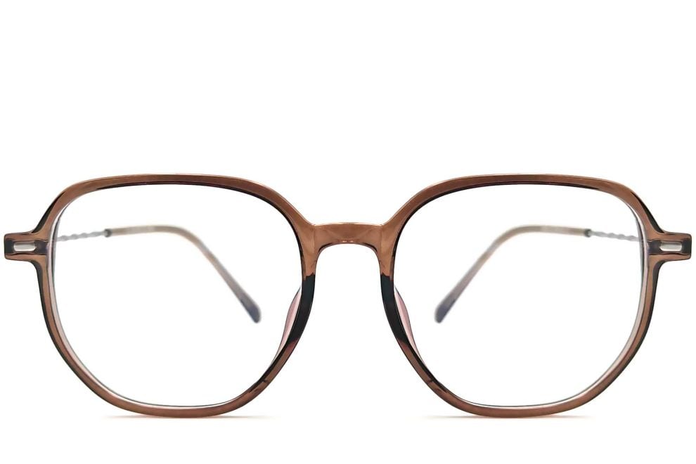 Geometric Brown TR90 Glasses #BS1924-0020