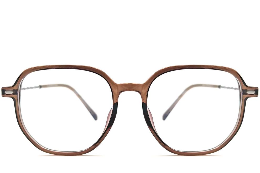 Geometric Brown TR90 Glasses #BS1924-0020