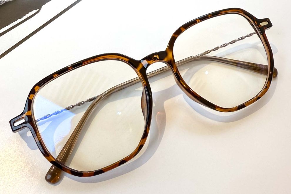 Geometric Tortoiseshell TR90 Glasses #BS1924-0023