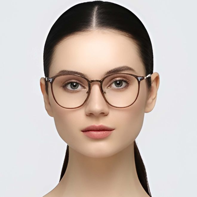 Oval Brown TR90 Glasses #BS1924-0029