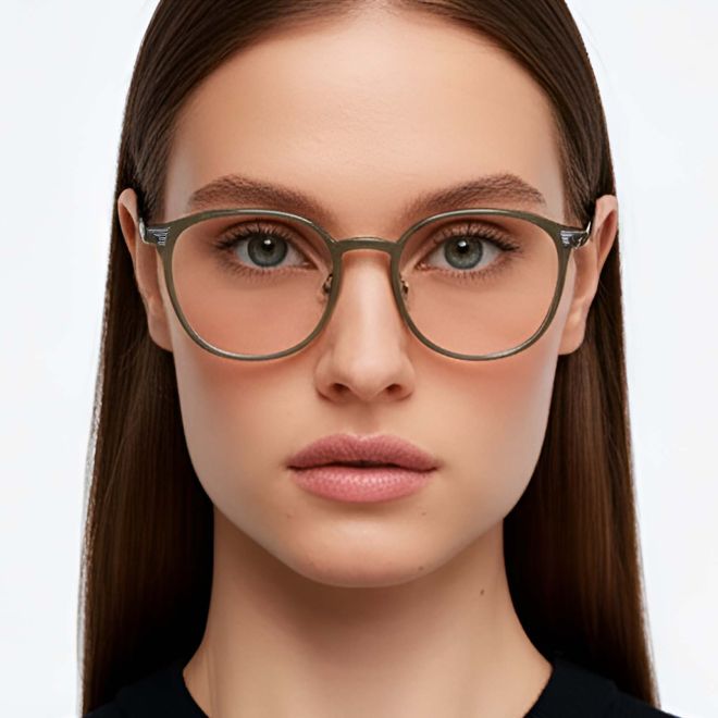 Oval Green TR90 Glasses #BS1924-0030