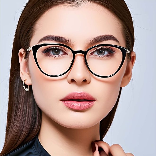 Butterfly Black TR90 Glasses #BS1924-0033