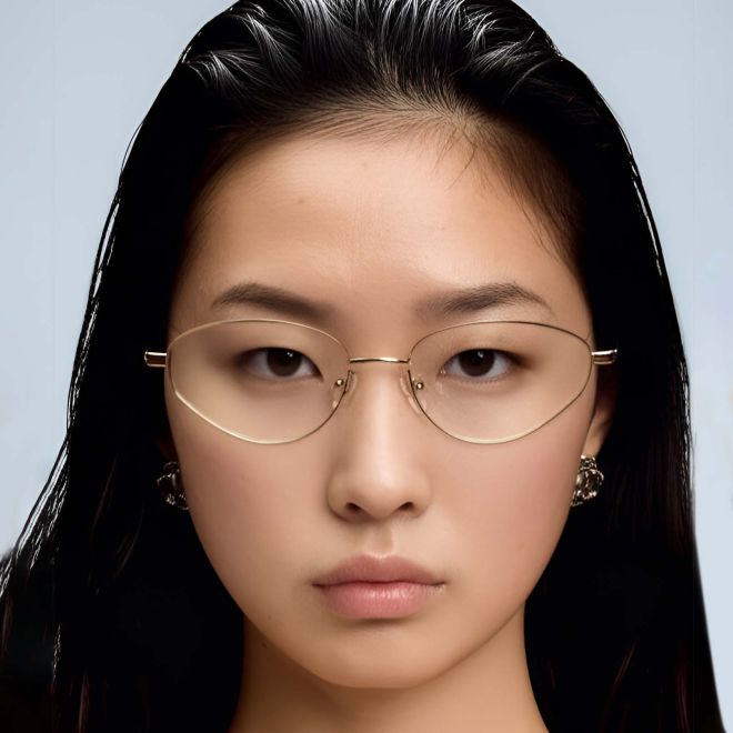 Gafas de metal dorado con forma de mariposa #BS1924-0044