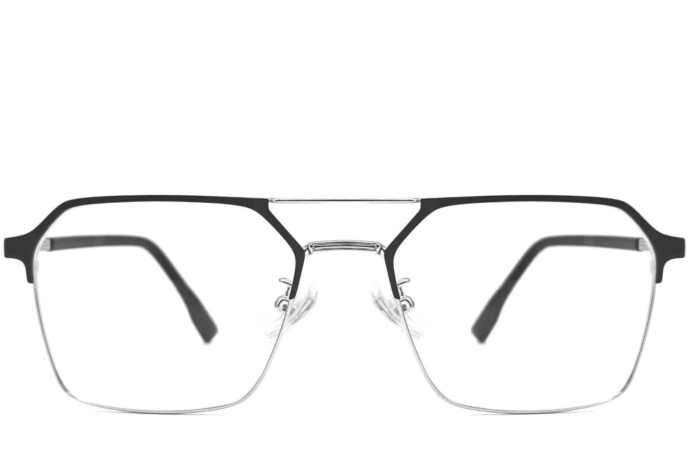 Aviator Black Metal Glasses #BS1924-0048