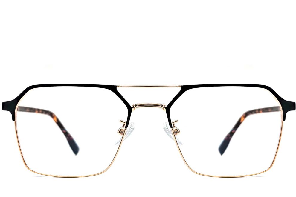 Gafas de aviador de metal plateado #BS1924-0049