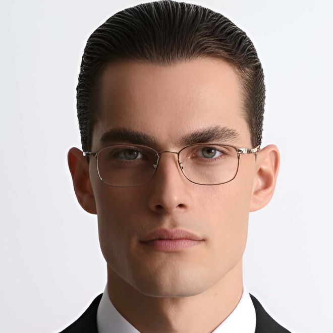 Gafas de metal marrón con forma de mariposa #BS1924-0052