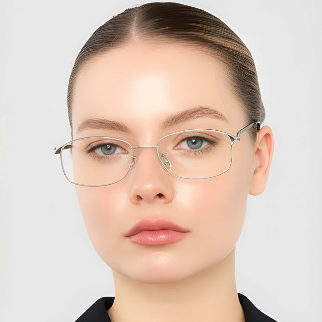 Rectangular Golden Metal Glasses #BS1924-0057