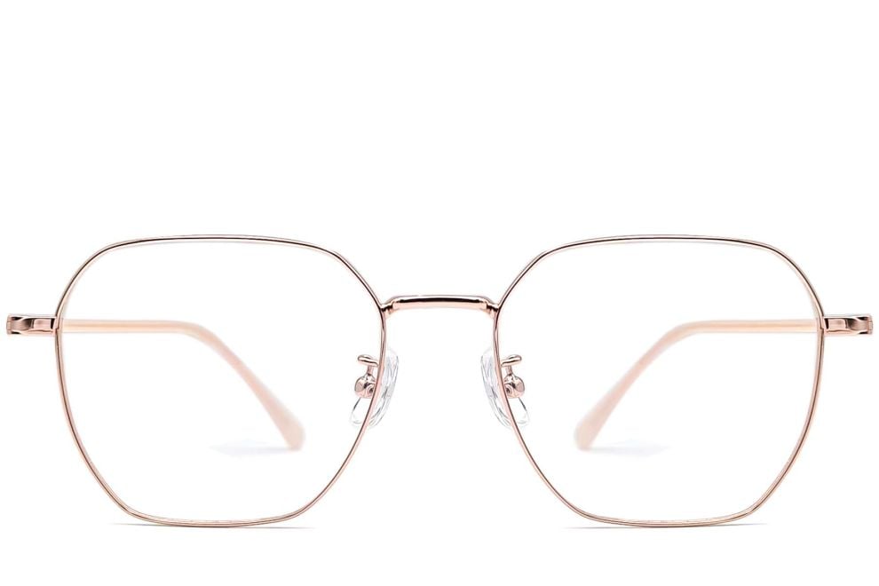 Geometric Pink Metal Glasses #BS1924-0061