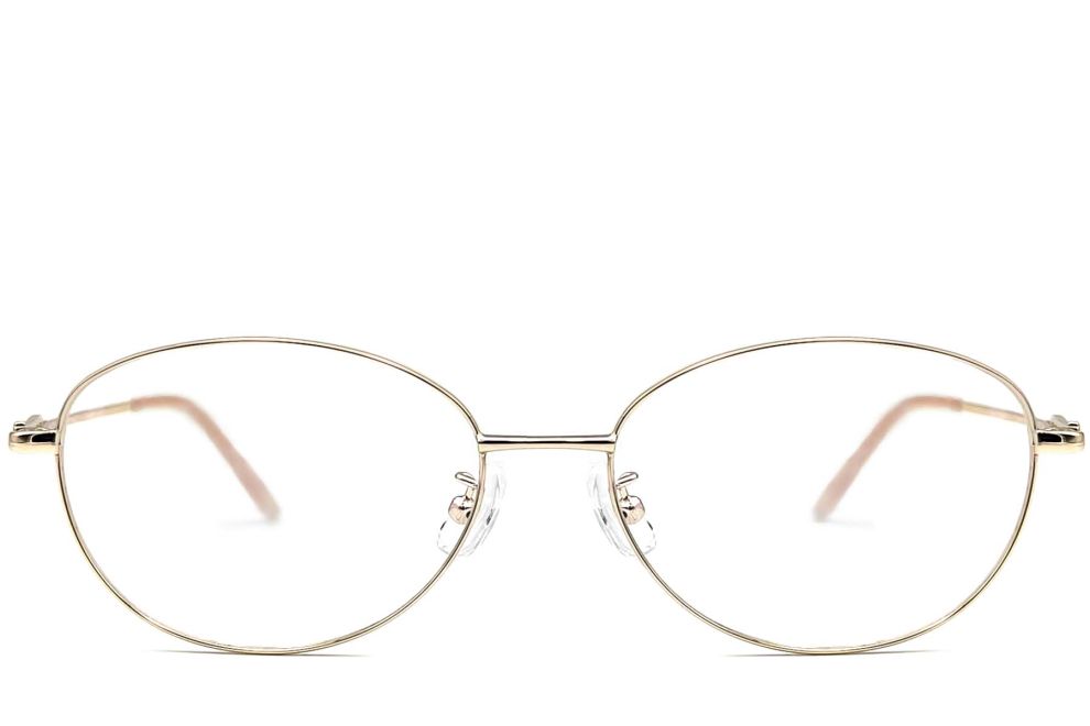 Gafas ovaladas de metal dorado #BS1924-0072