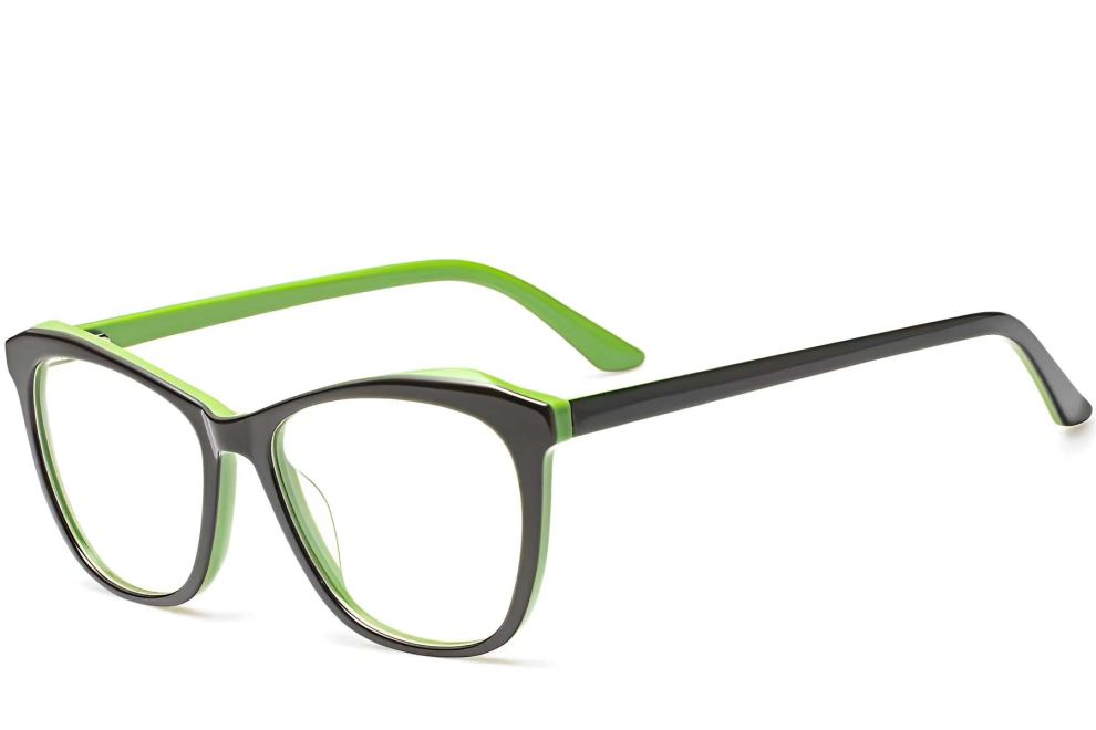Schmetterlingsgrüne Acetatbrille #BS2012-0002