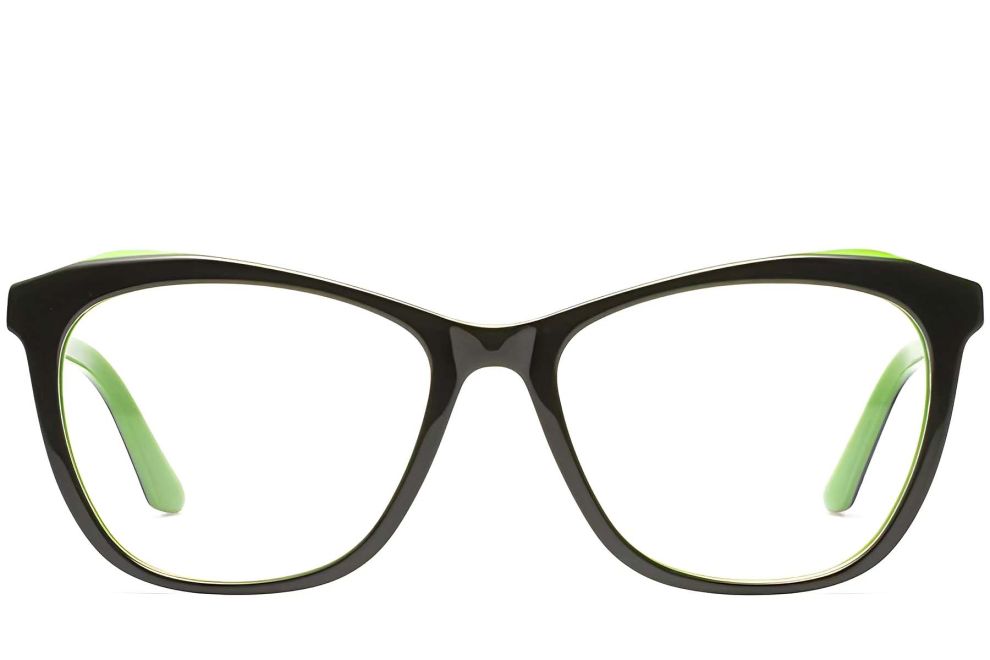 Schmetterlingsgrüne Acetatbrille #BS2012-0002