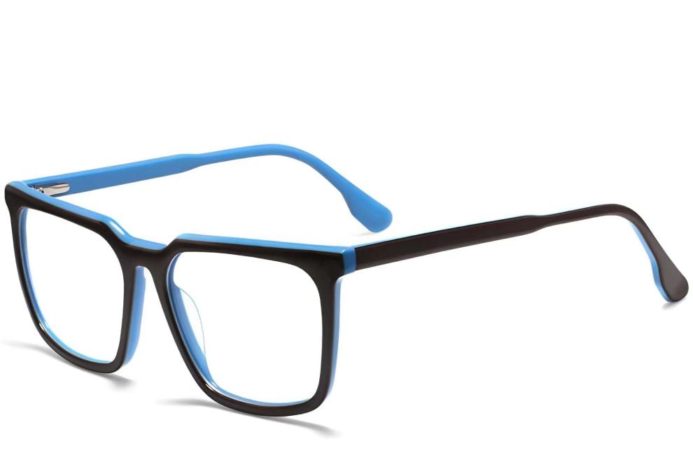 Rectangular Blue Acetate Glasses #BS2012-0012