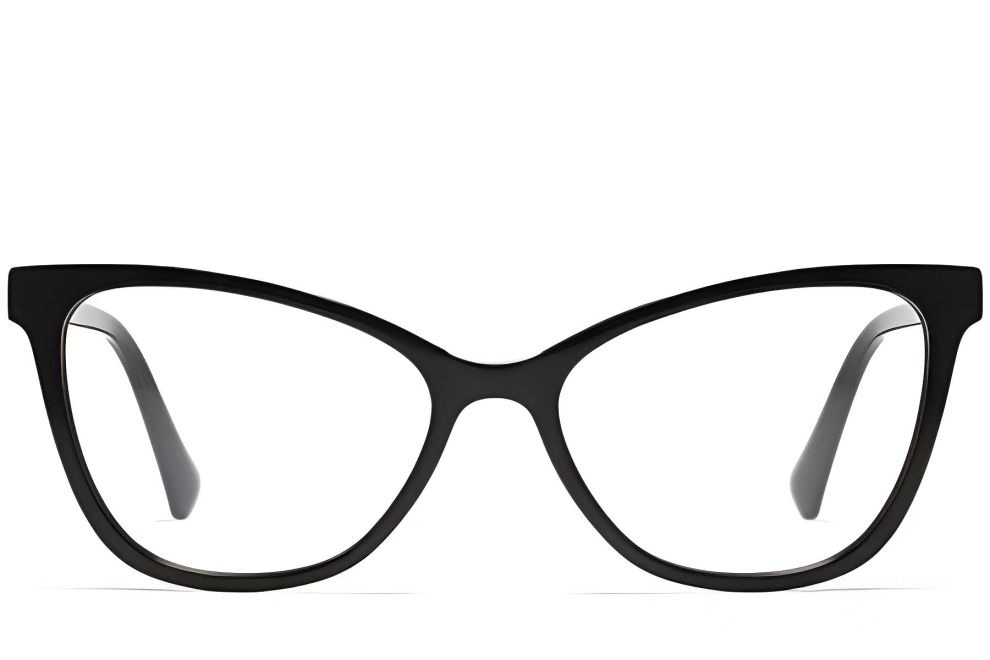 Lunettes papillon en acétate noir #BS2012-0013