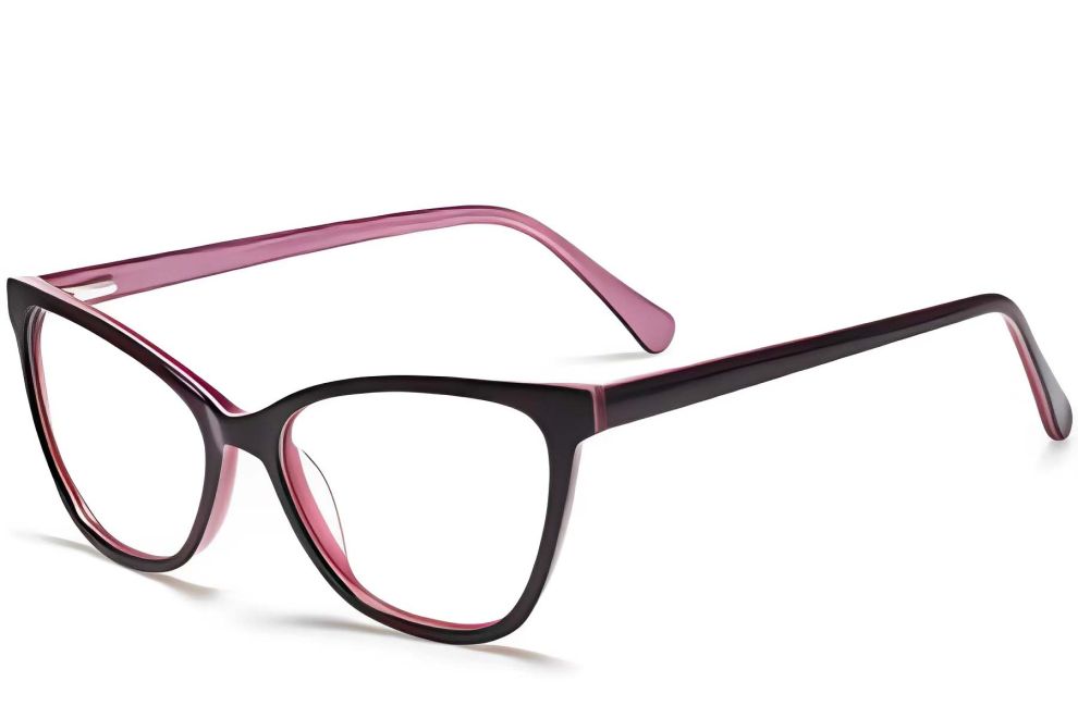 Lunettes papillon en acétate violet #BS2012-0017