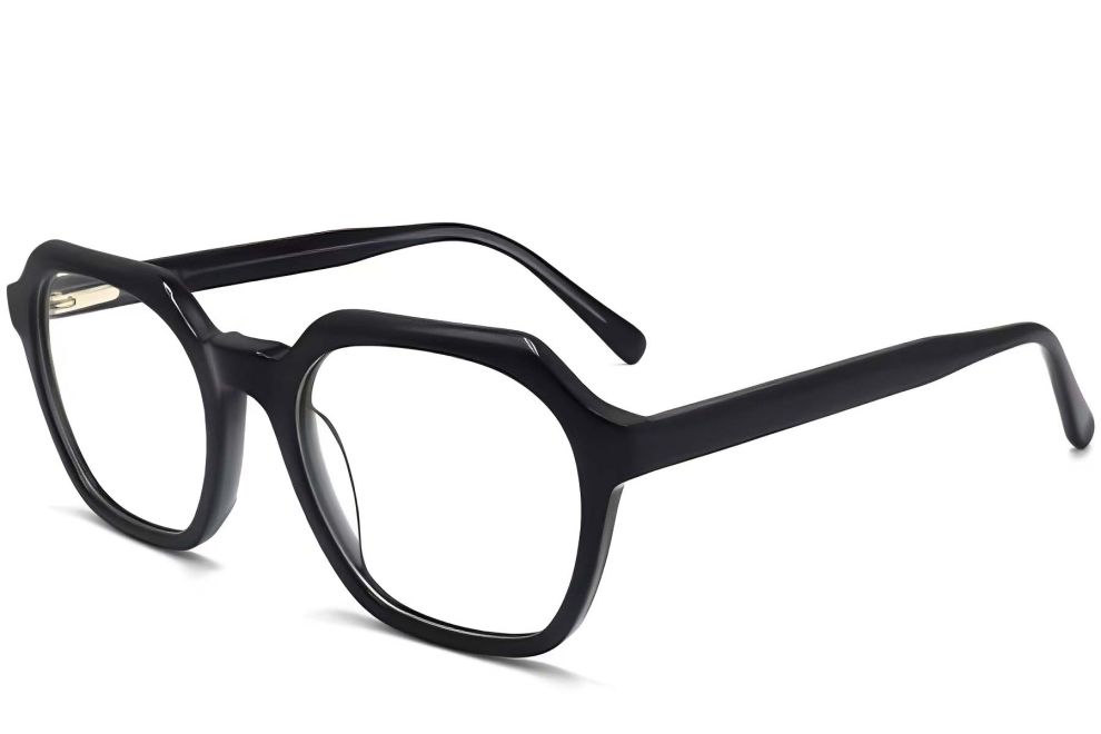 Rectangular Grey Acetate Glasses #BS2012-0054