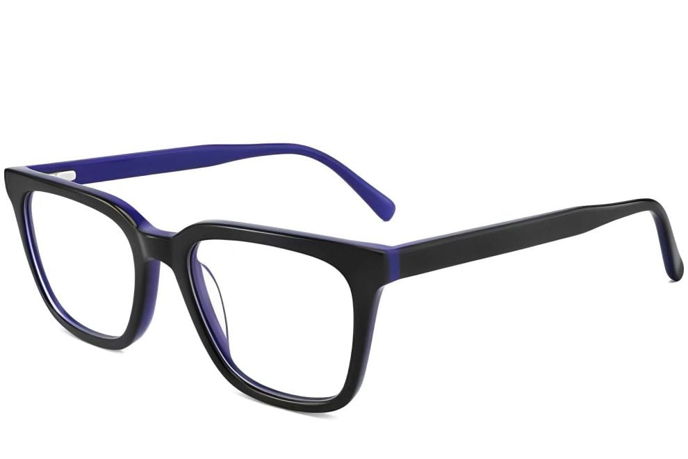 Rectangular Blue Acetate Glasses #BS2012-0059